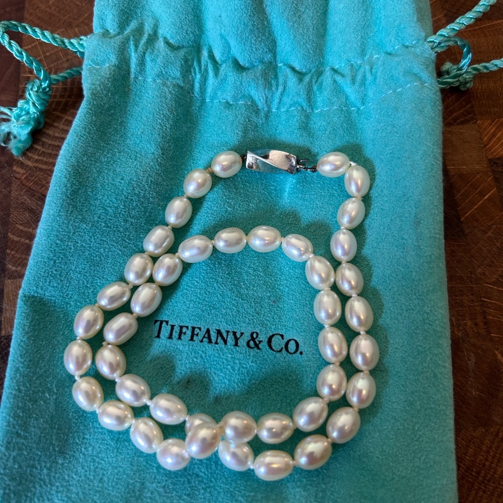 Tiffany & Co. Silver Freshwater Pearl Necklace